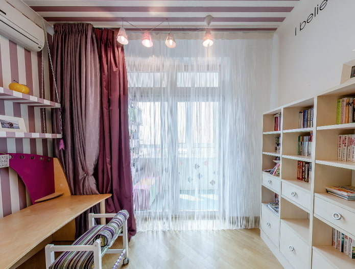 white thread curtains