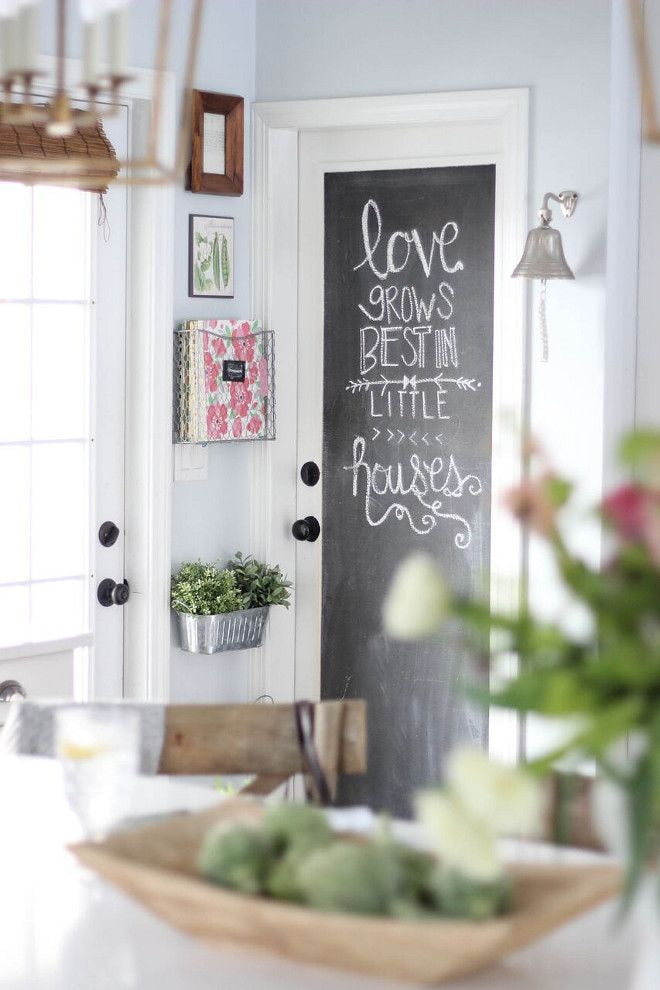 Peinture tableau noir sur la porte