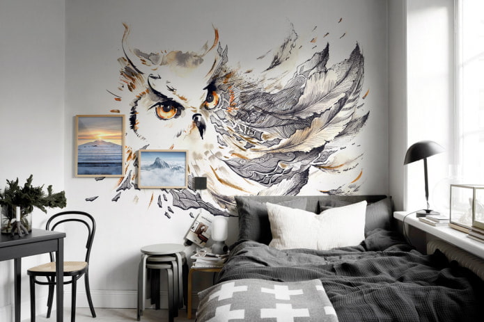 Papier peint photo avec un hibou