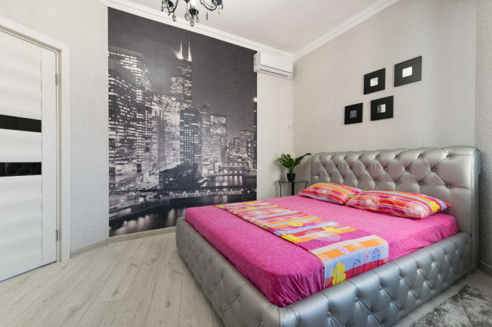 papier peint photo dans une petite chambre