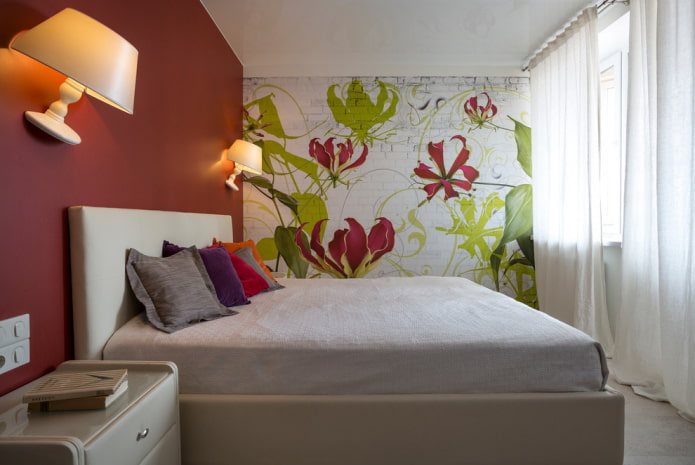 Combinaison de papier peint dans la chambre