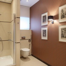 Papier peint pour la salle de bain : avantages et inconvénients, types, design, 70 photos dans l'intérieur Intérieur-27