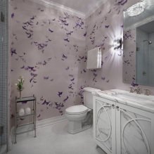 Papier peint pour la salle de bain : avantages et inconvénients, types, design, 70 photos d'intérieur-20
