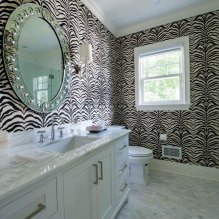 Papier peint pour la salle de bain : avantages et inconvénients, types, design, 70 photos dans l'intérieur-26
