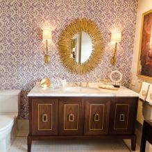 Papier peint pour la salle de bain : avantages et inconvénients, types, design, 70 photos d'intérieur-1