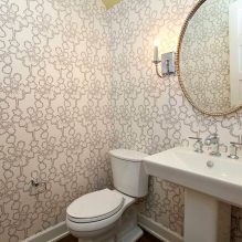 Papier peint pour la salle de bain : avantages et inconvénients, types, design, 70 photos d'intérieur-7