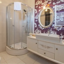 Papier peint pour la salle de bain : avantages et inconvénients, types, design, 70 photos d'intérieur-2