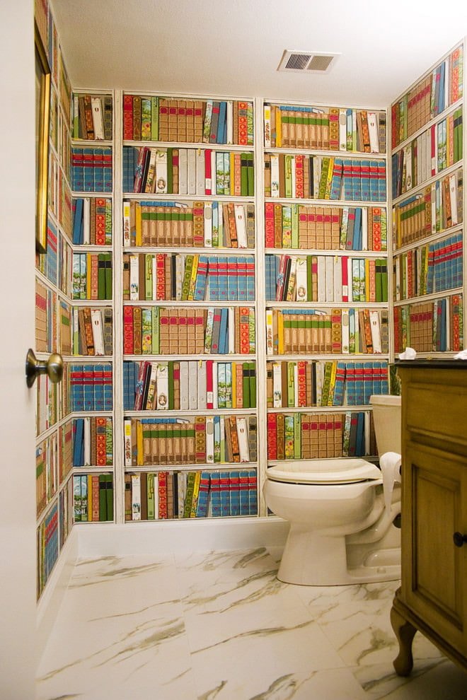 Papier peint photo avec des livres
