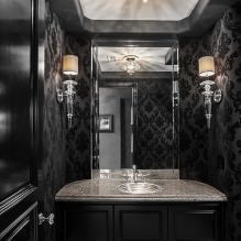 Papier peint pour la salle de bain : avantages et inconvénients, types, design, 70 photos d'intérieur-19