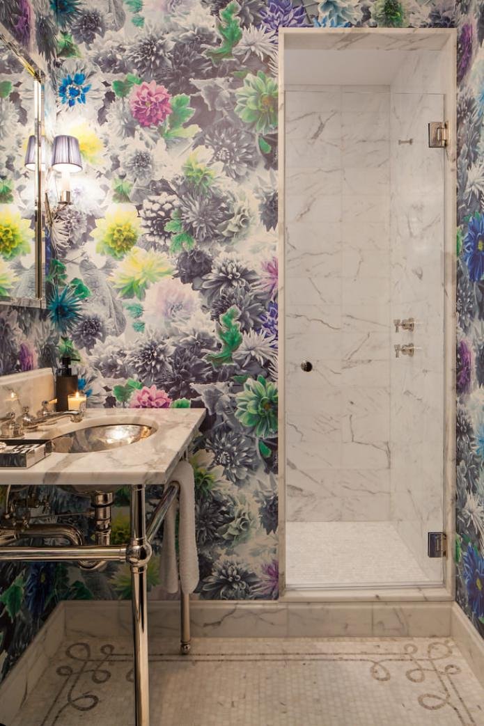 Papier peint lavable pour la salle de bain