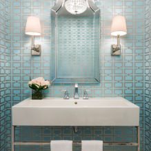 Papier peint pour la salle de bain : avantages et inconvénients, types, design, 70 photos d'intérieur-5