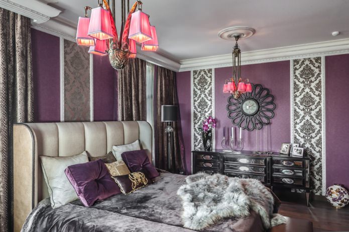 intérieur de chambre violet