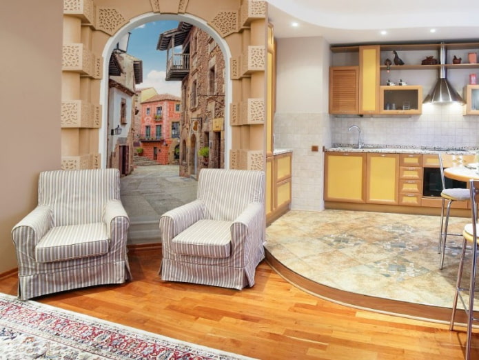 Papier peint effet 3D pour l'intérieur