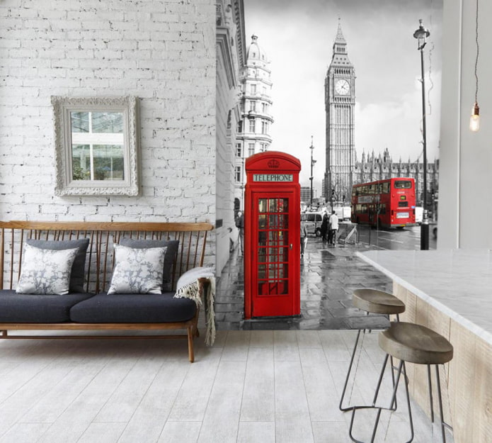 Fond d'écran photo représentant Londres dans la chambre