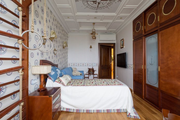 chambre de style marin