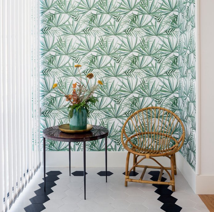 papier peint vert