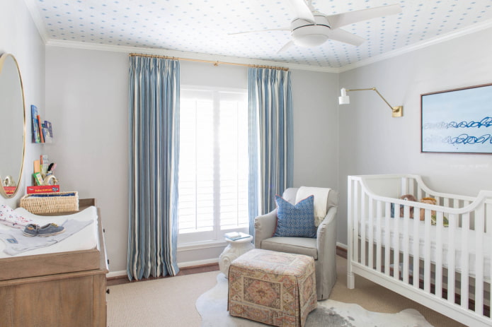 papier peint de plafond blanc à l'intérieur