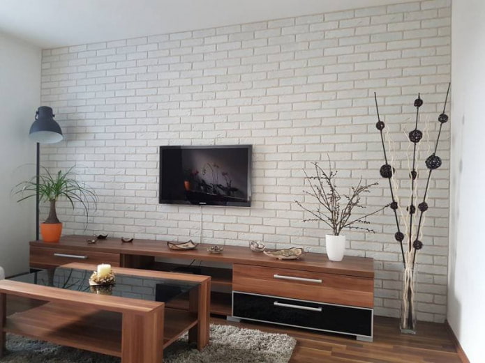 Brique à l'intérieur du salon