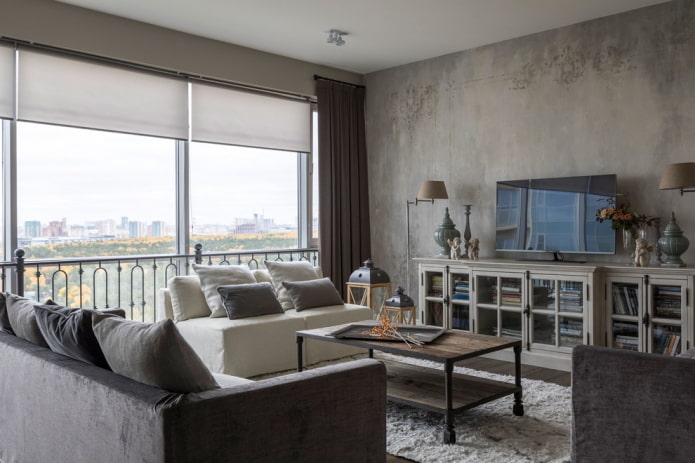 gray walls