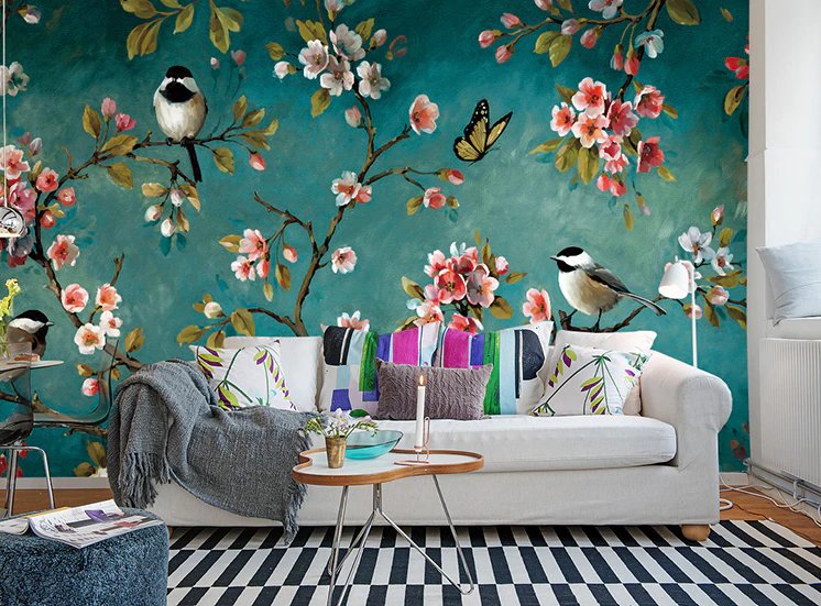 Oiseaux sur le mur