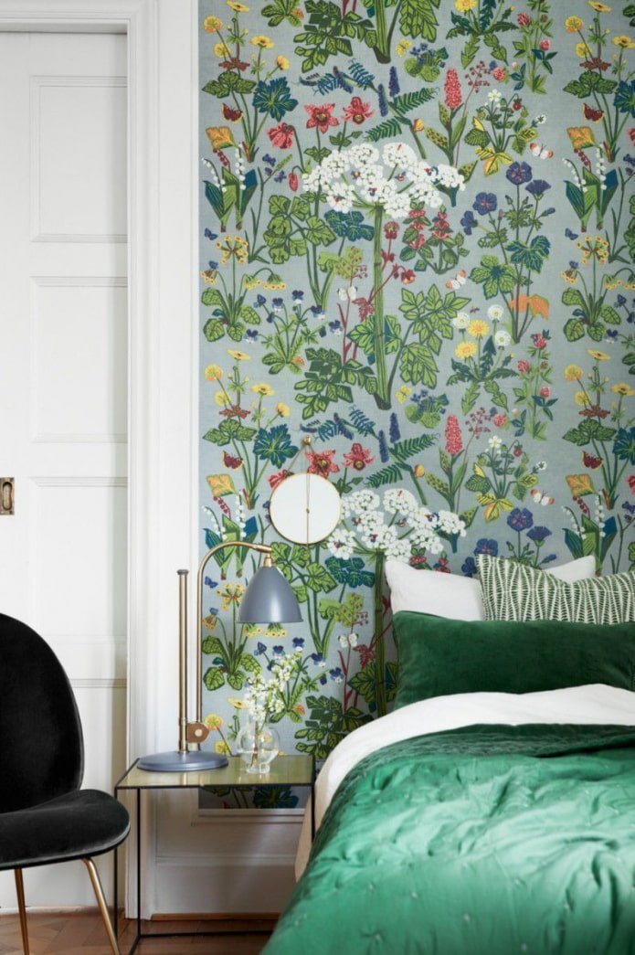 Papier peint fleurs des prés pour l'intérieur