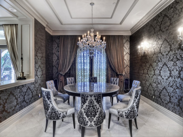 fond d'écran noir avec un motif monogramme