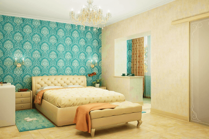 fond d'écran monogramme turquoise