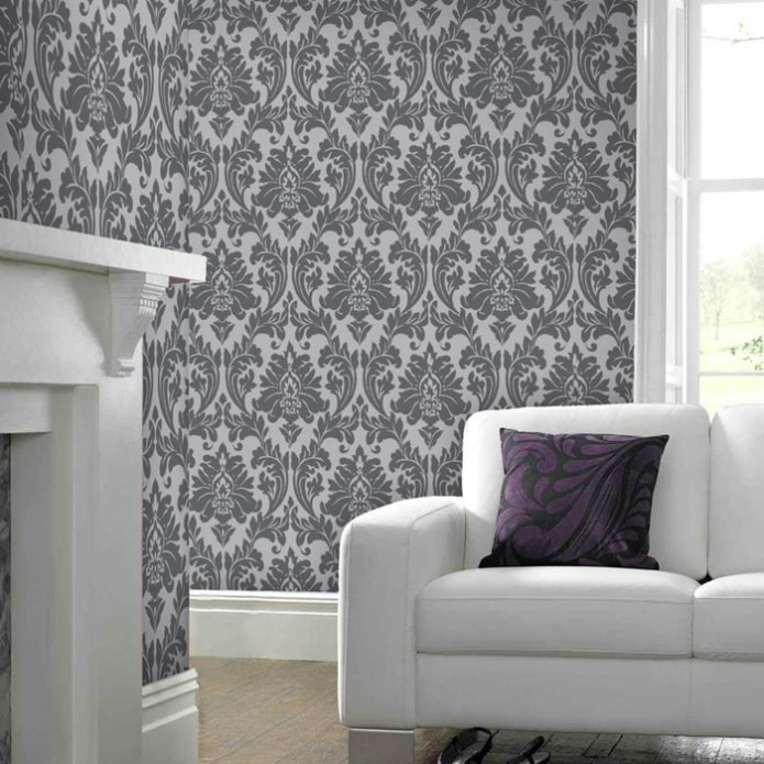 fond d'écran monogramme gris