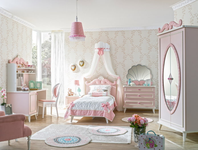 monogramme à l'intérieur d'une chambre d'enfant
