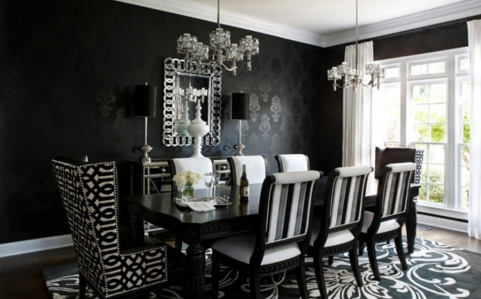 fond d'écran noir avec un motif monogramme
