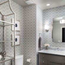 Papier peint gris : combinaisons, design, choix de meubles et de rideaux, 101 photos d'intérieur-16
