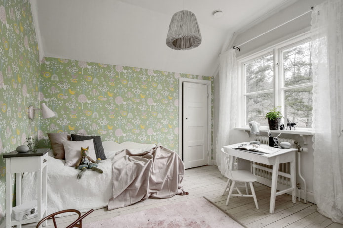 Style scandinave dans une chambre d'enfant