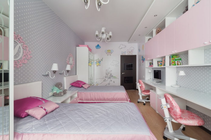 chambre d'enfants pour deux filles