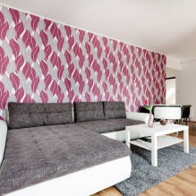 Papier peint dans le salon intérieur-14