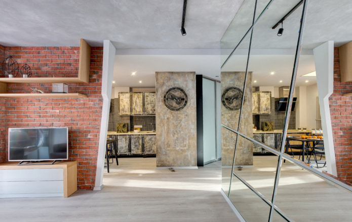 Papier peint brique style loft