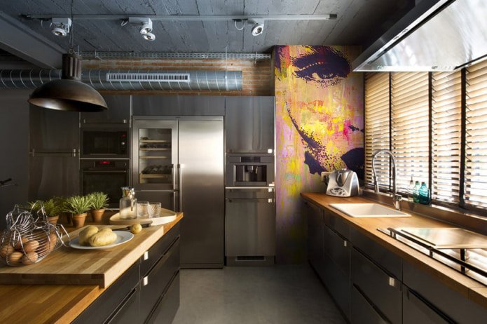 Papier peint photo dans la cuisine
