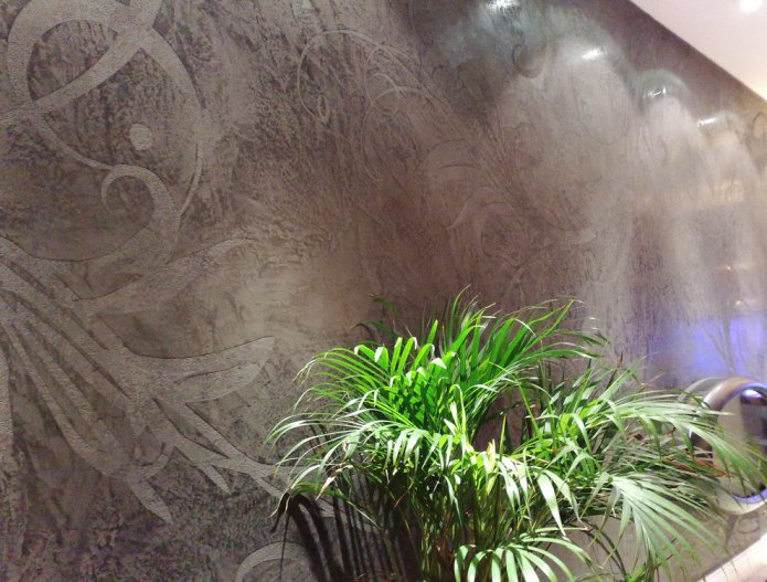 Papier peint effet plâtre à motifs