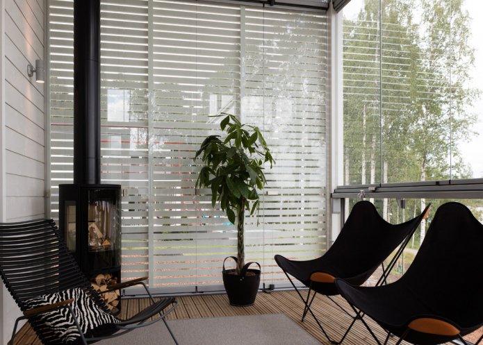 Véranda de style moderne