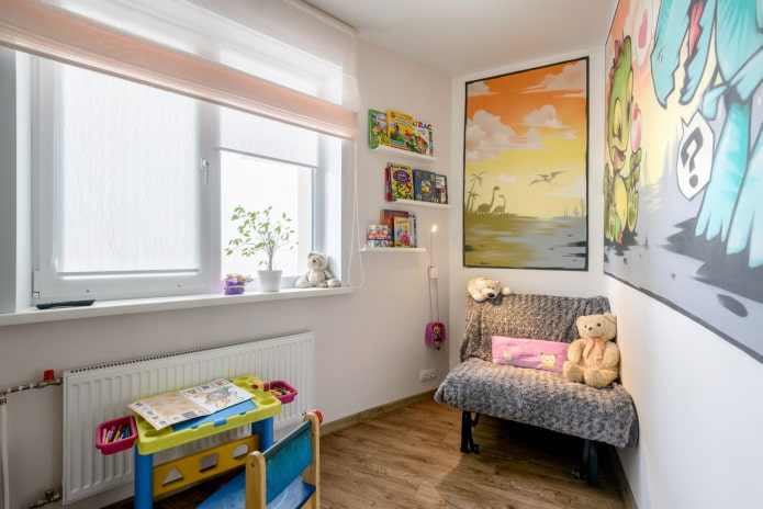 Chambre d'enfant au lieu d'une cuisine