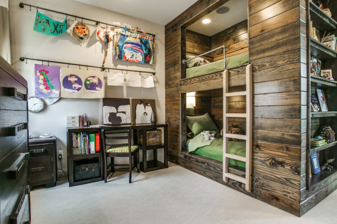 Espace enfant dans un studio