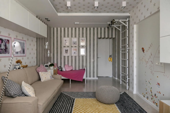 Chambre d'enfant dans le salon