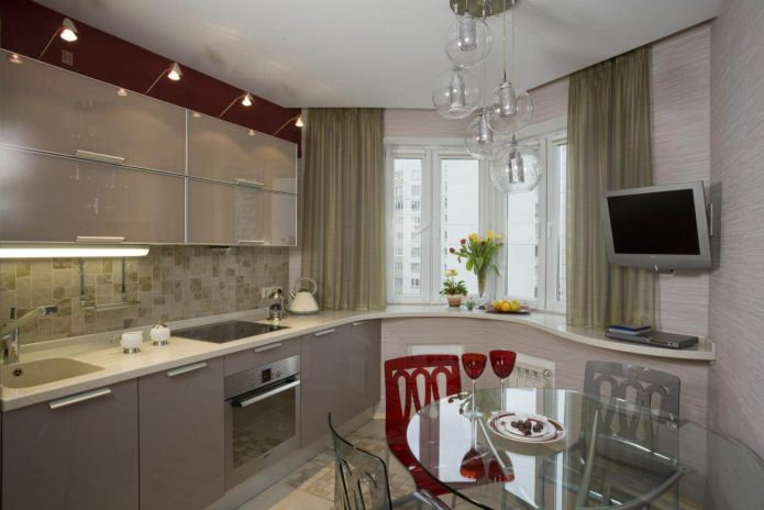 Papier peint gris dans la cuisine