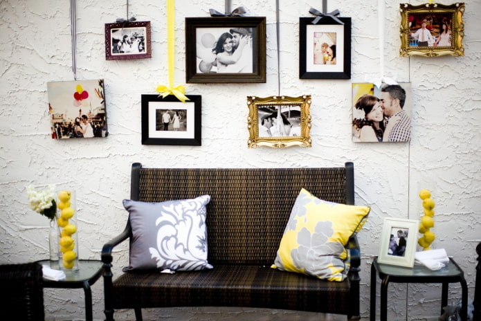 photos sur un pendentif à l'intérieur