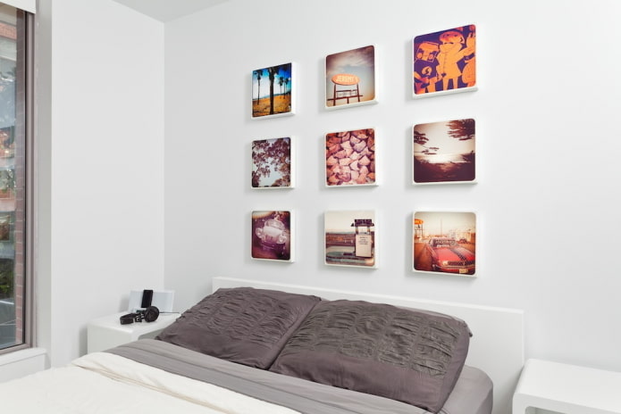 photos sur le mur à l'intérieur