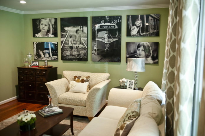 photos sans cadre à l'intérieur