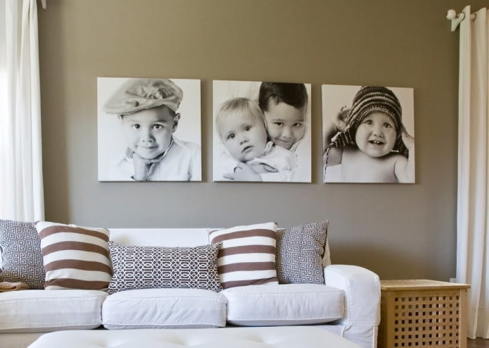 photos sans cadre à l'intérieur