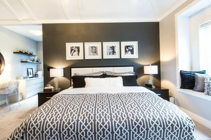 photos in the bedroom interior