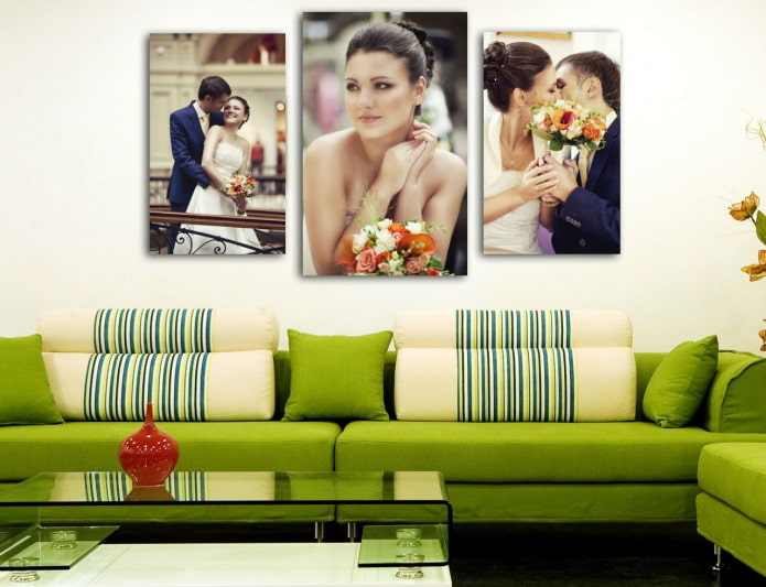 photos triptyque à l'intérieur
