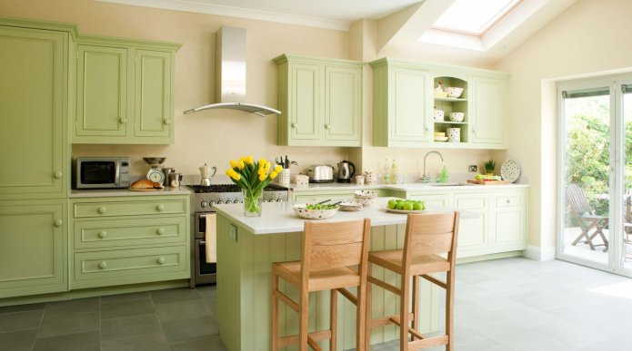 cuisine verte de style classique