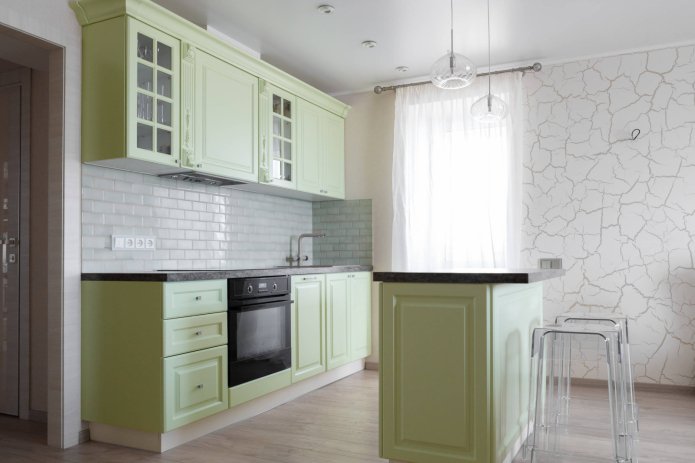 tulle pour une cuisine olive